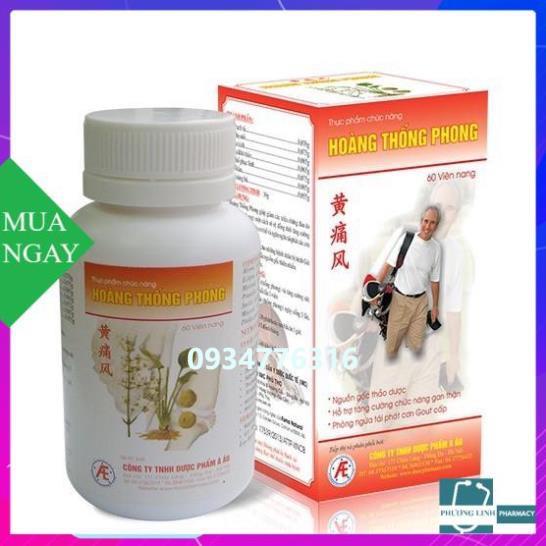Sản phẩm Hoàng Thống Phong giải pháp cho người bệnh gout, hộp 60 viên