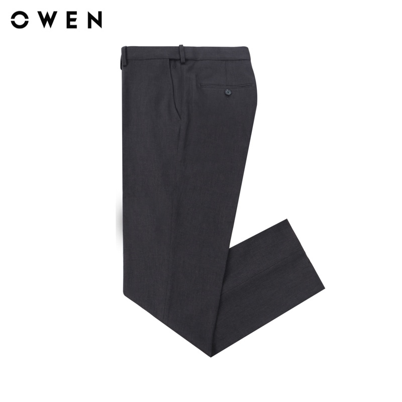 Quần tây Nam Owen Nano Regular Fit tăng đơ Ghi - QRT23482
