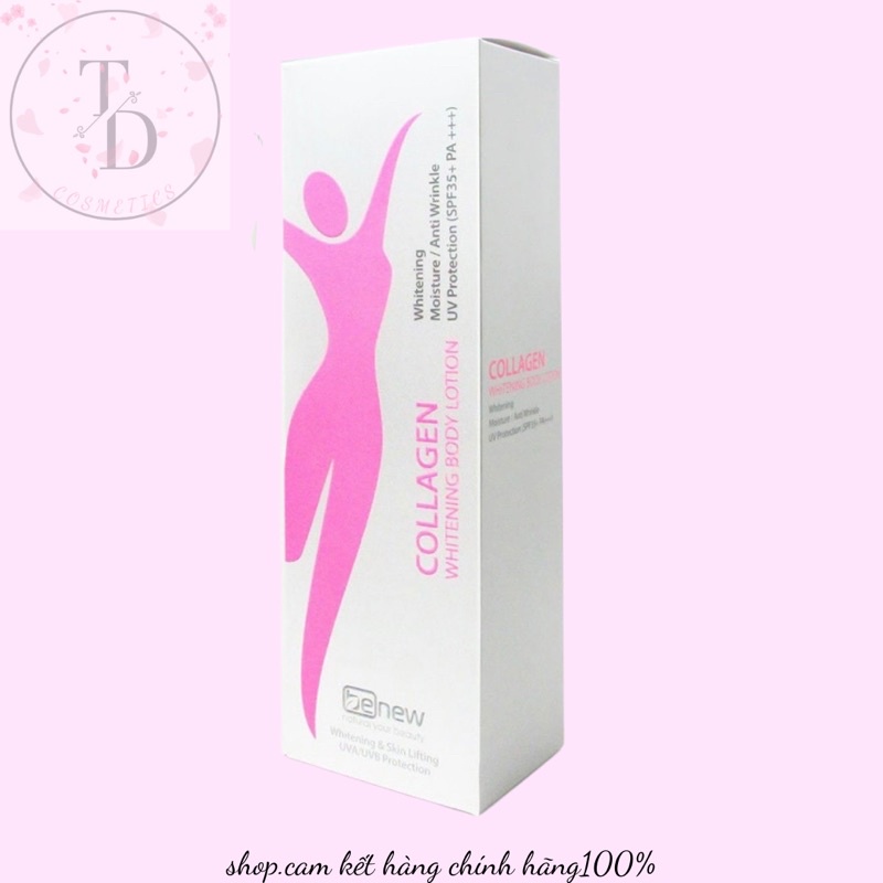 Combo Kem Dưỡng Thể Trắng Da Toàn Thân Body Collagen Benew Hàn quốc 200ml/Hộp