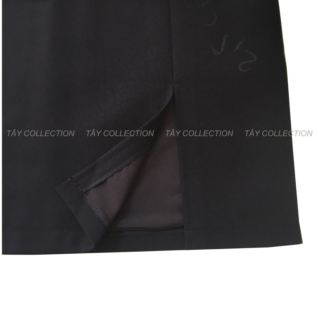 Chân váy công sở chữ A 2 lớp có túi 2 bên Tây Collection chân váy midi chữ A cao cấp thanh lịch và sang trọng