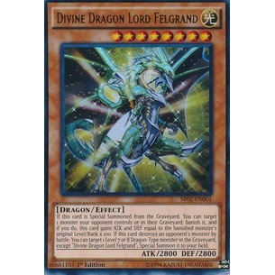 Thẻ bài Yugioh - TCG - Divine Dragon Lord Felgrand / SR02-EN001'