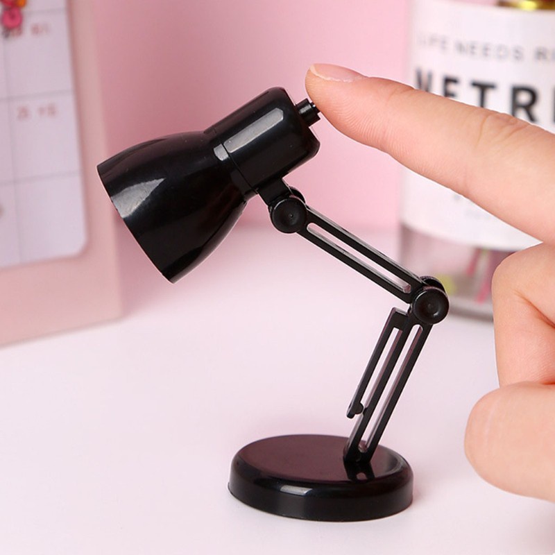 SPMH Mini Reading LED Table Light Foldable Tiny Multi-purpose Miniature Architect Desk Lamp Dolls Action Figures Dollhouse Accessory