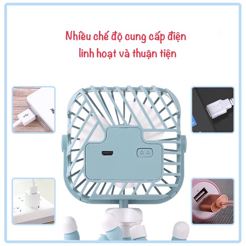 Quạt mini cho xe đẩy em bé