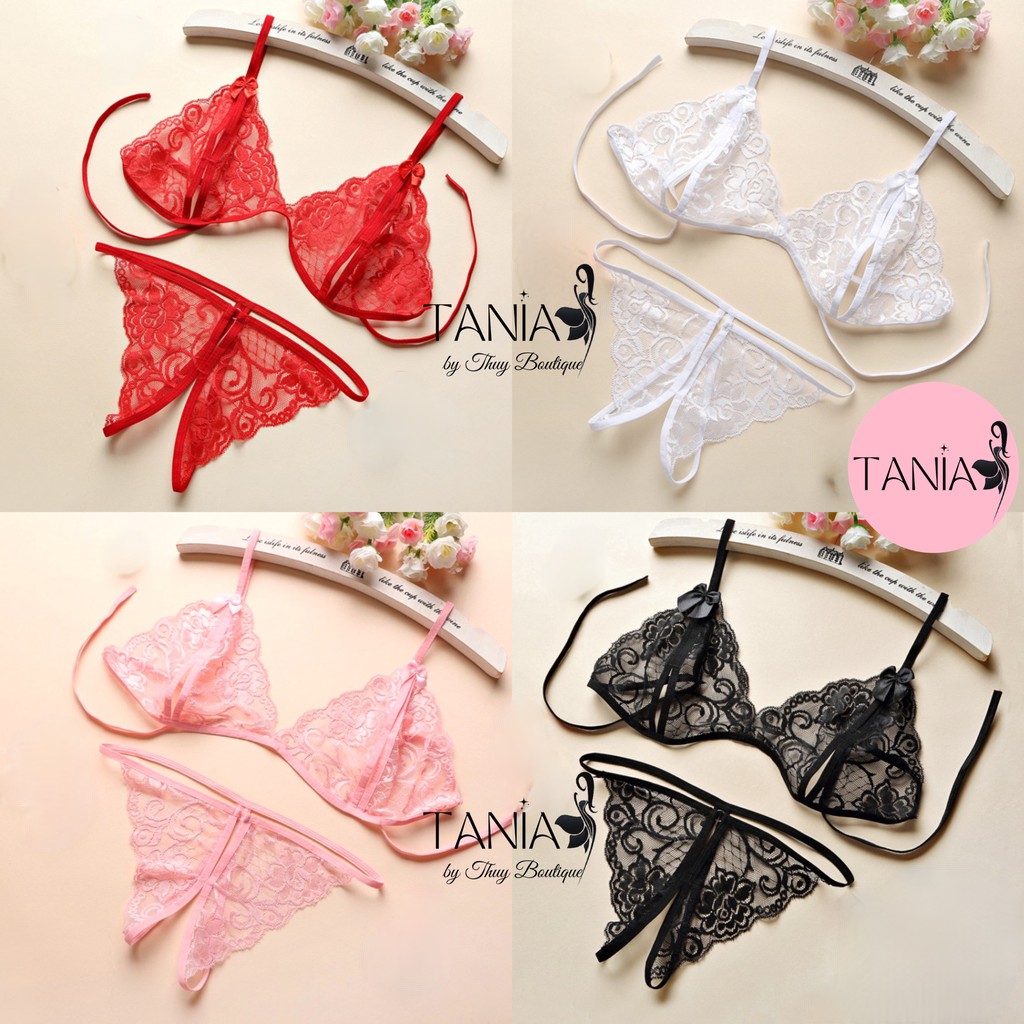 Bộ Đồ Ngủ Sexy Đồ Lót Ren Xuyên Thấu Gợi Cảm Gợi Tình Xẻ Đáy Quyến Rũ TANIA | BigBuy360 - bigbuy360.vn