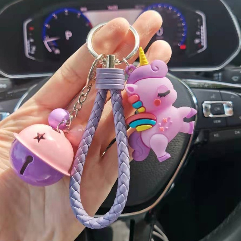 Móc khóa hình kỳ lân hoạt hình sáng tạo dễ thương dùng để trang trí