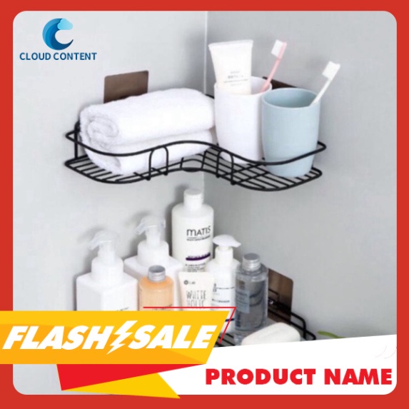 Kệ góc phòng tắm dính tường tốt và chất lượng chắc chắn, kệ phòng tắm góc sắt đen