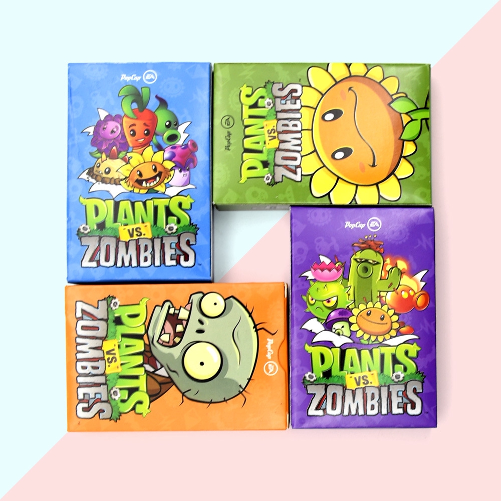 ♣Album thẻ bài thiết kế dễ thương♣ Mô hình đồ chơi Plants Vs Zombies♣Bộ bài tây đồ chơi cho bé