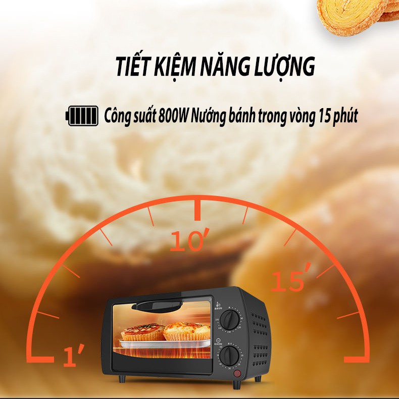 [HÀNG CHÍNH HÃNG KÈM ẢNH THẬT] Lò nướng điện JK12A Đa chức năng ( Dung tích 12l )