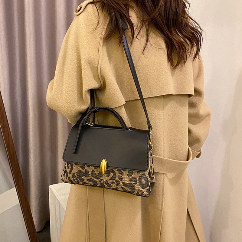 Túi xách IELGY đeo chéo họa tiết da báo sức chứa lớn phong cách hàn quốc