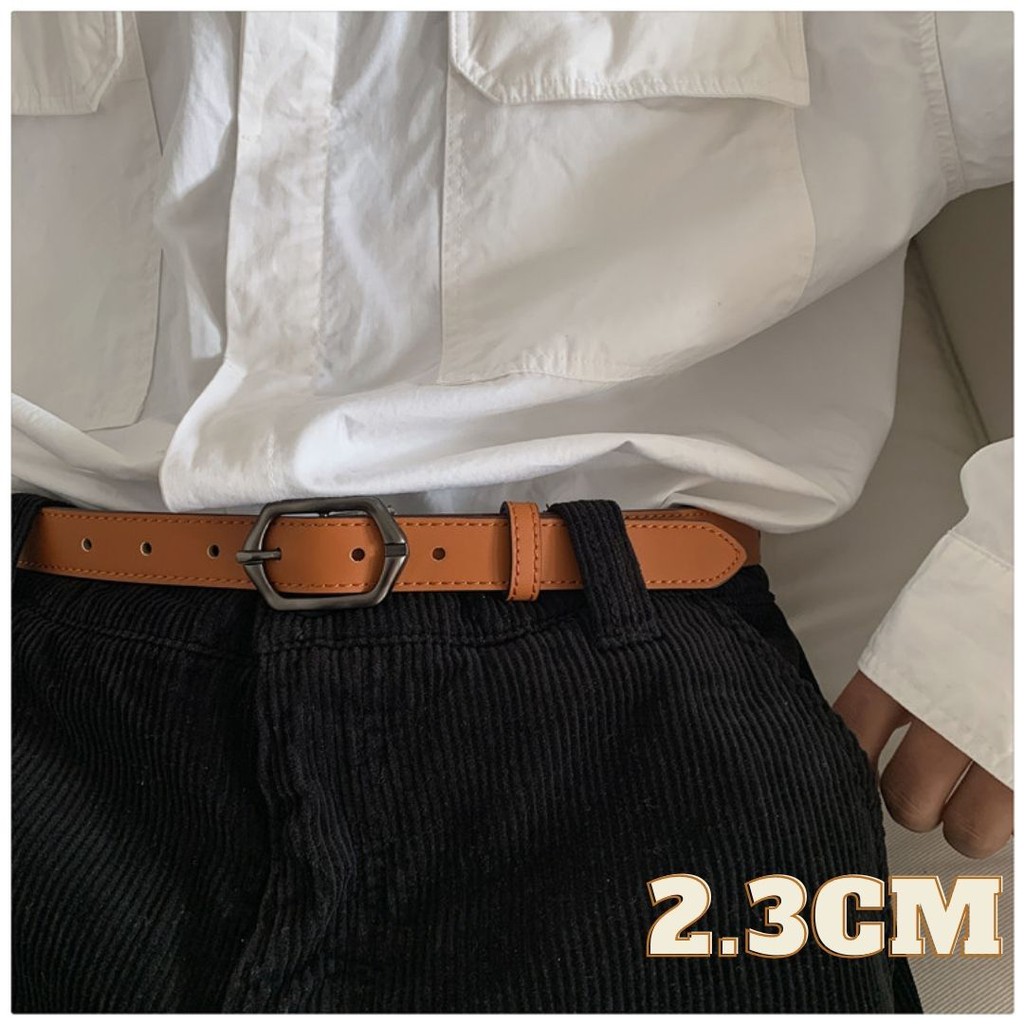 Thắt lưng nam nữ Unisex lục giác phong cách Hàn Quốc bản 2.8cm TL092 (hỗ trợ cắt, bấm lỗ dây nịt) - Thắt Lưng Giá Tốt