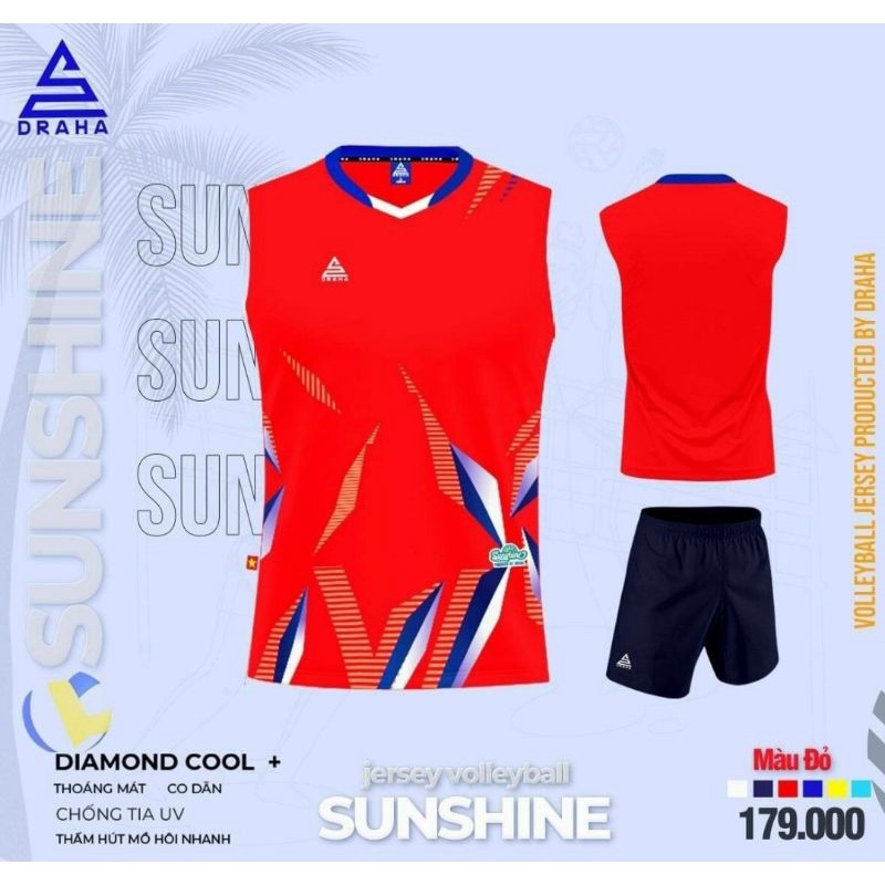 BỘ QUẦN ÁO BÓNG CHUYỀN NAM NỮ SUNSHINE -  SÁT NÁCH