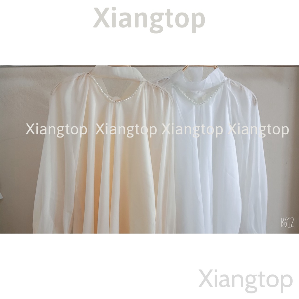 Áo babydoll tay bồng tiểu thư dấu quần kaca