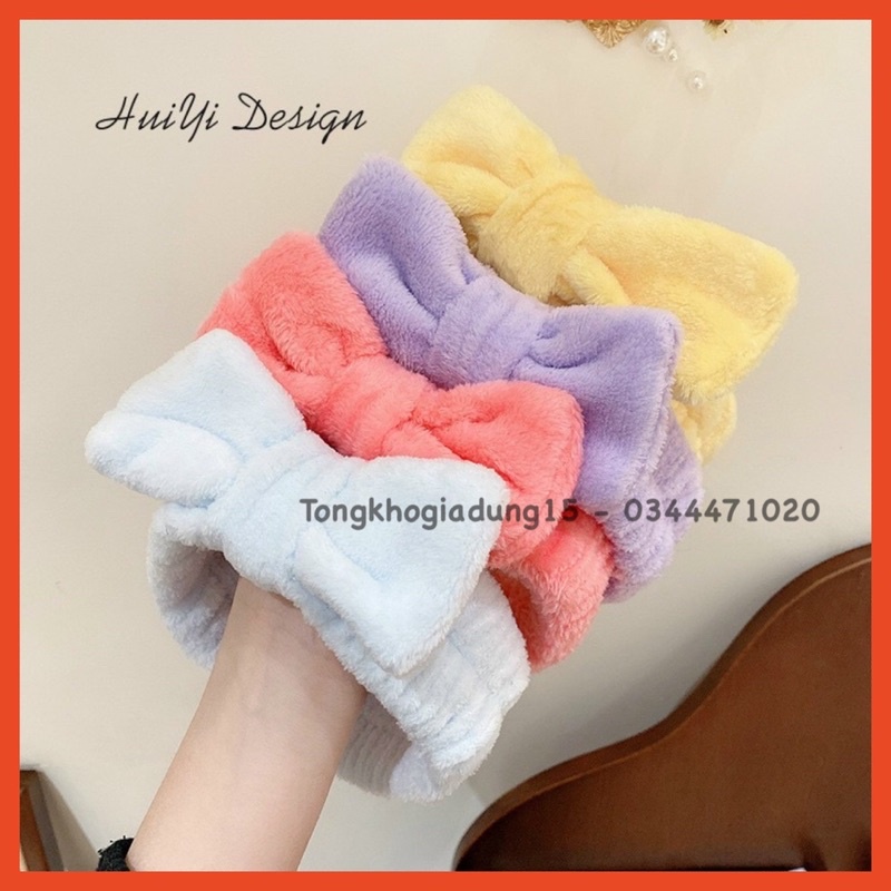 Băng đô nơ trơn phong cách Hàn Quốc nhiều màu xinh xắn cho các bạn gái