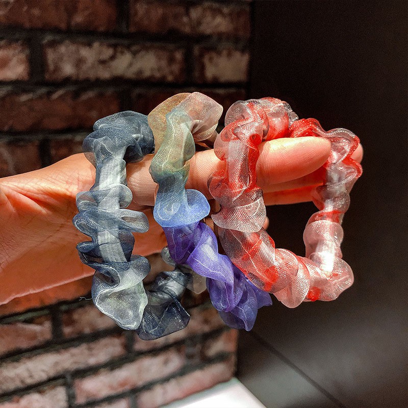 Dây Buộc Tóc Phối Lưới Xinh Xắn Thời Trang Mùa Hè Cho Nữ