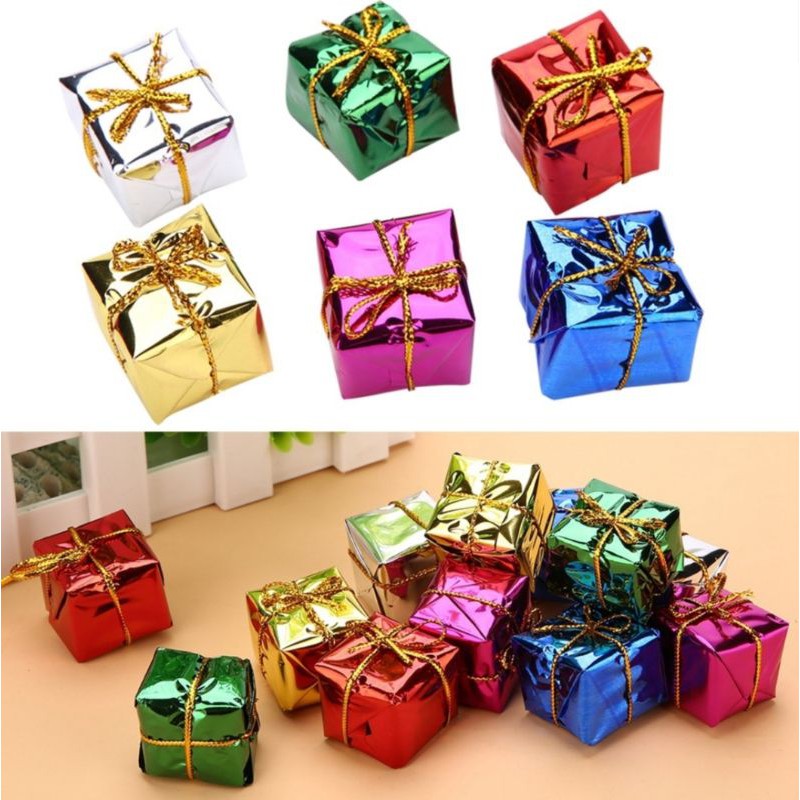 12 hộp quà treo cây thông Noel - trang trí Giáng Sinh