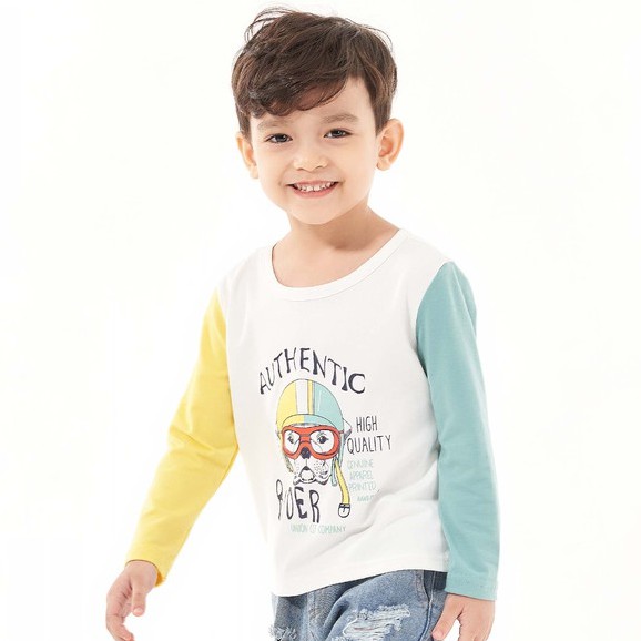 Áo thun bé trai dài tay từ 1 đến 8 tuổi in hình thiết kế Beddep Kid Clothers BA13