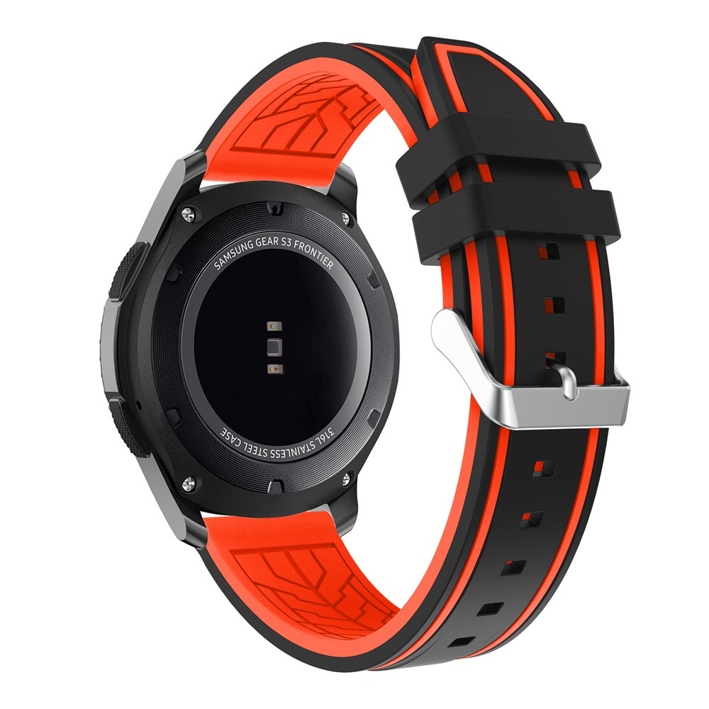 Dây đeo thoáng khí bằng silicone khóa inox cho đồng hồ thông minh Samsung Gear S3 Classic / Frontier Galaxy 46mm 22mm