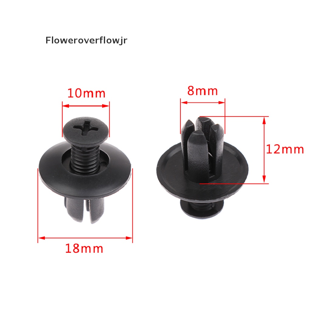 Set 100 Đinh Tán 8mm Bằng Nhựa Phụ Tùng Cho Xe Ô Tô