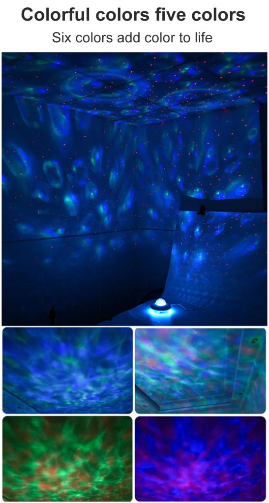 ✿ LED Star Night Light Bluetooth Music Starry Sky Projector Light Water Wave Projector Light Decor TRUING