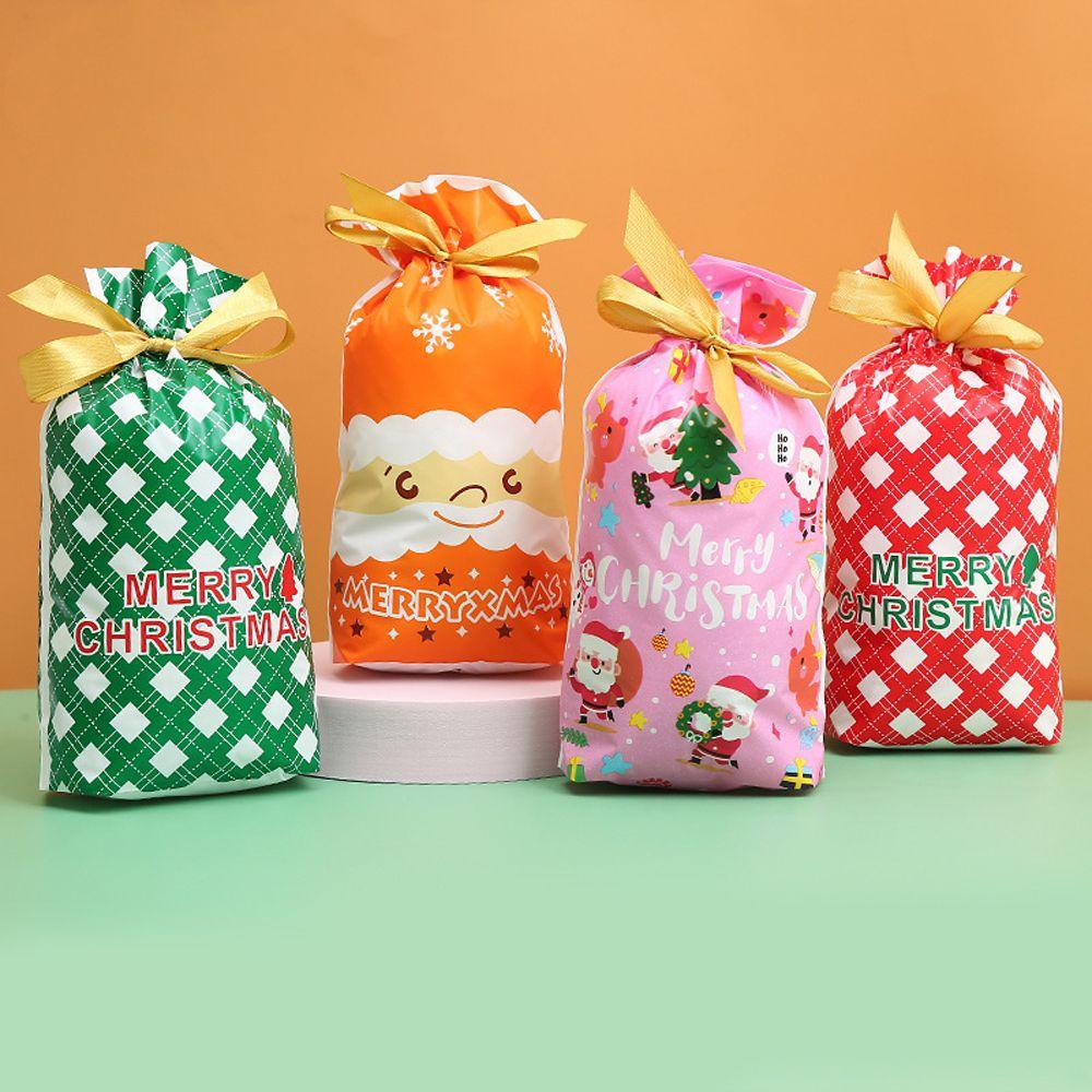 Set 10 Túi Đựng Kẹo Họa Tiết Giáng Sinh Năm Mới