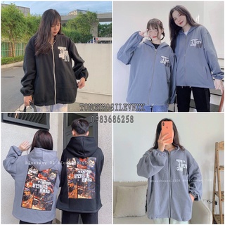 ÁO KHOÁC NỈ MONKEY D LUFFY :herb: HOODIE ZIP MONKEY NAM NỮ HÀN QUỐC 2 mặt