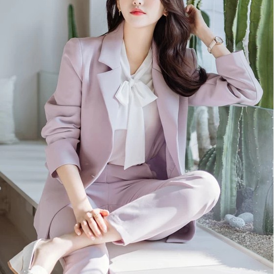 Áo kiểu nữ Hàn Quốc đẹp BL103 KRfashion cổ áo thắt nơ nữ tính thanh lịch