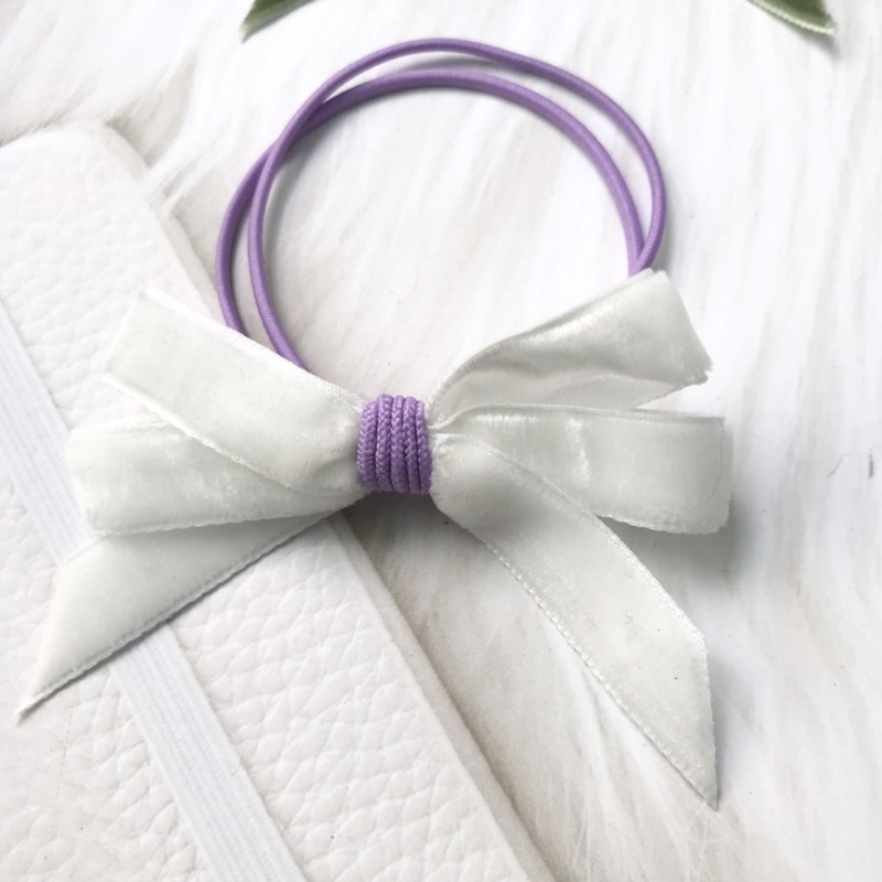 Dây buộc tóc nơ nhung 4 cánh 9 màu dễ thương cho bạn gái