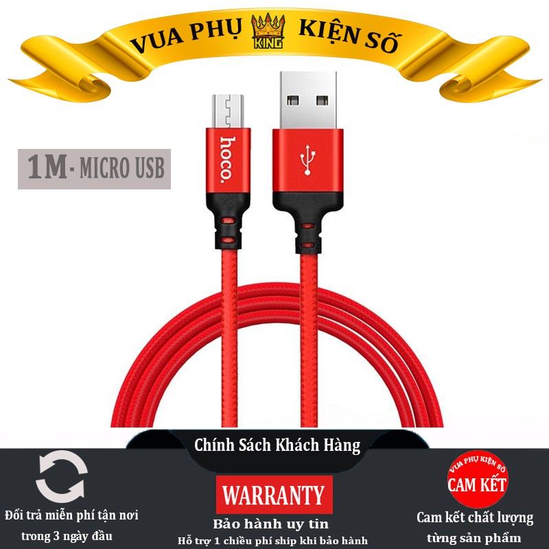 [ Dài 1m ] Cáp sạc Hoco X14 ✓ Cổng Micro USB ✓ Cáp Android