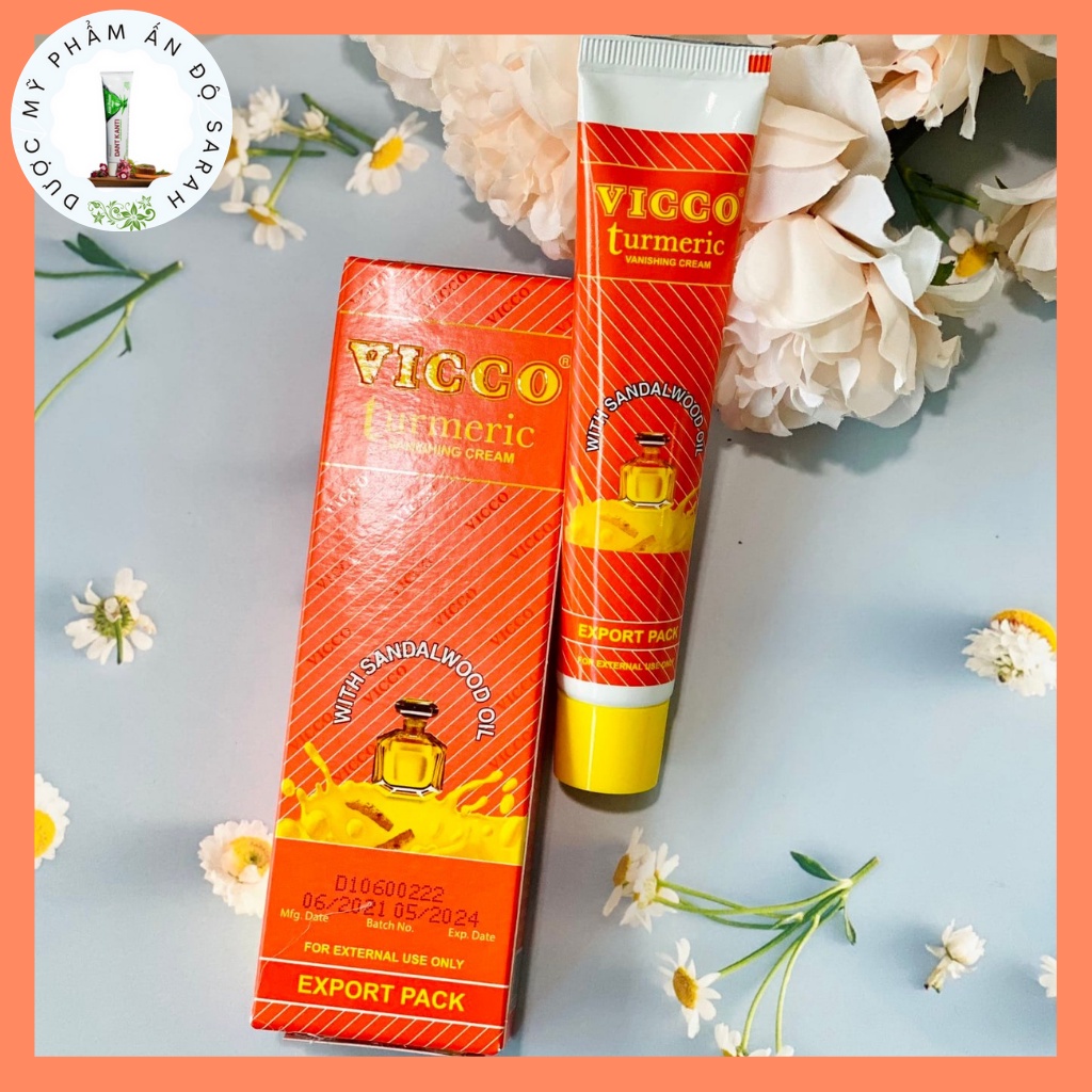 Kem nghệ giảm thâm mụn Ấn Độ Vicco Turmeric Skin Cream từ nghệ và đàn hương