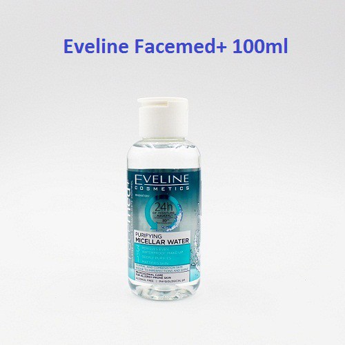 [Mã FMCGMALL -8% đơn 250K] Nước tẩy trang Eveline Facemed+ mềm mịn da dành cho da thường và hỗn hợp 100ML