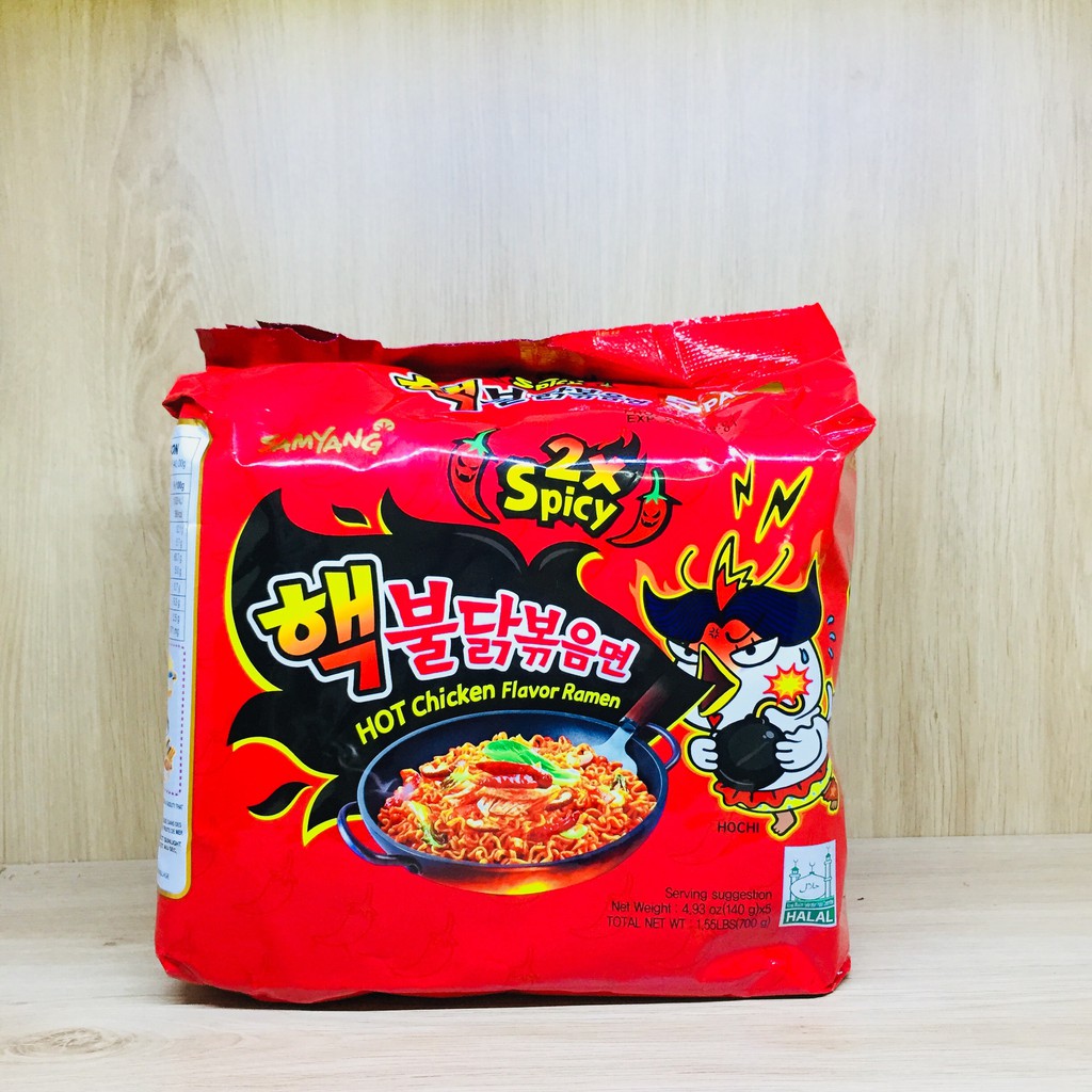 Mì Gà Cay 2X Samyang Hàn Quốc Lốc 5 Gói