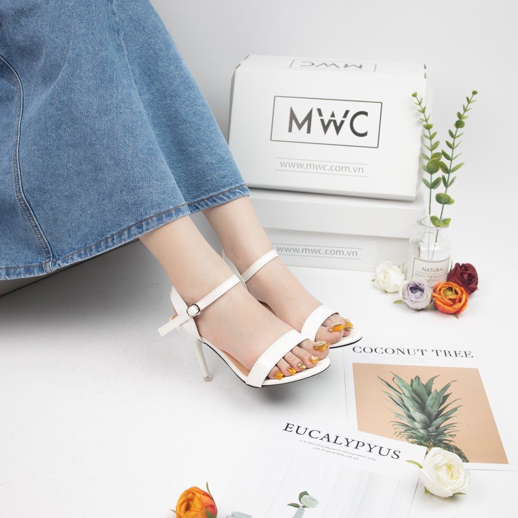 Giày Cao Gót MWC Kiểu Dáng Sandal Mũi Tròn Đế Nhọn 7cm NUCG - 3884