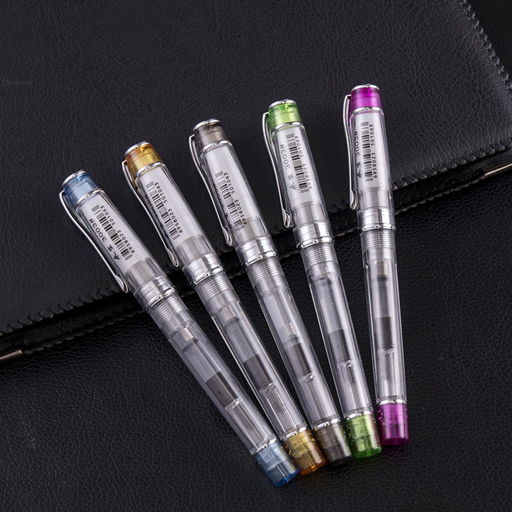 Bút máy SUNG 3003 ngòi 0.38mm bằng nhựa trong suốt