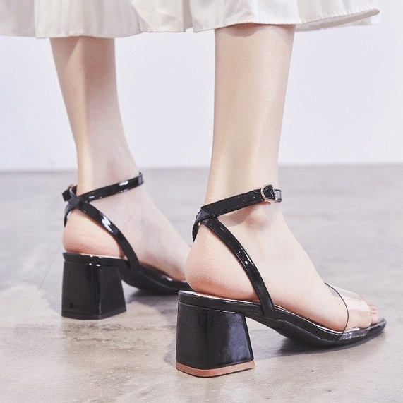 Giày Sandal Cao Gót Phối Dây Trong Thời Trang 5P MÃ XKS5