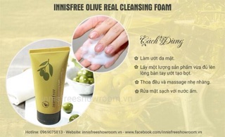 Sữa rửa mặt innisfree olive real cleansing foam