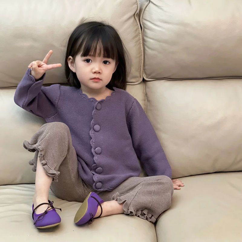 Áo Khoác Cardigan Dệt Kim Mềm Mại Phong Cách Phương Tây Thời Trang Mùa Thu Cho Bé Gái