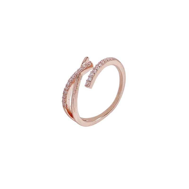 Nhẫn nữ tông màu hồng đính ngọc lấp lánh NF352 Maycorner