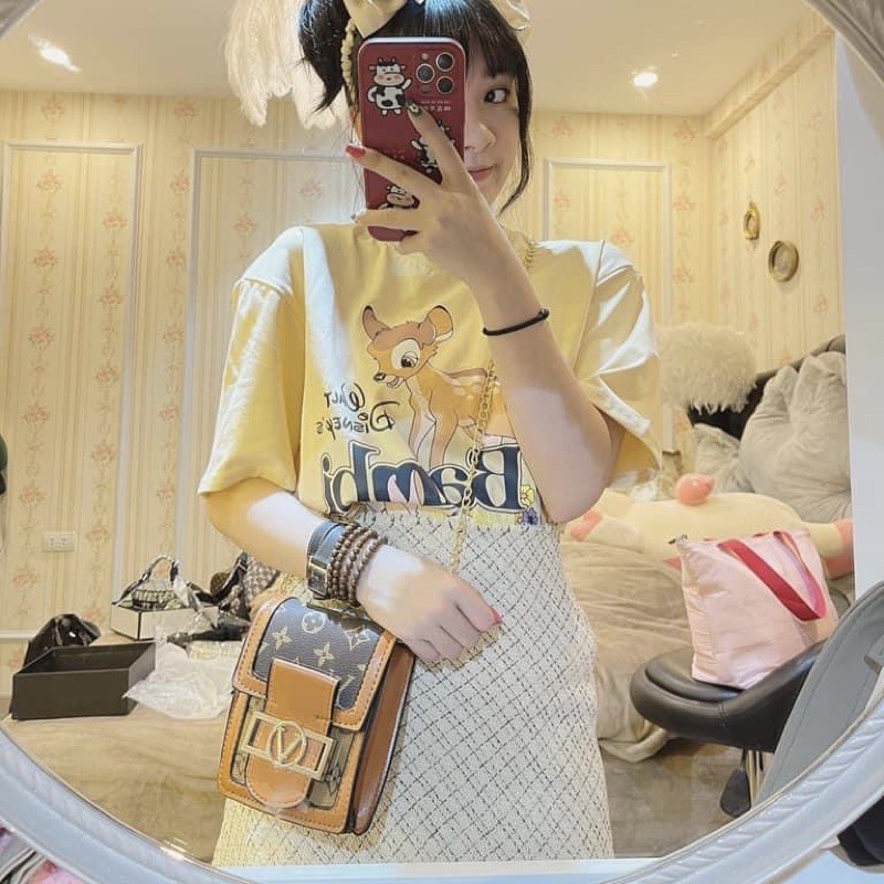 TÚI LEVI ĐEO BỤNG QUAI XÍCH MINI DÁNG HỘP