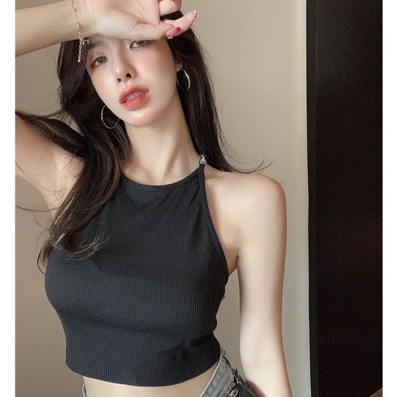 Áo Hai Dây Phối Xích Thời Trang Mùa Hè Quyến Rũ Cho Nữ