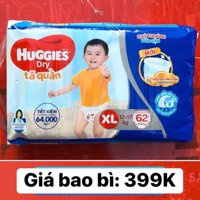 Tã quần Huggies size XL62 (12-17kg)