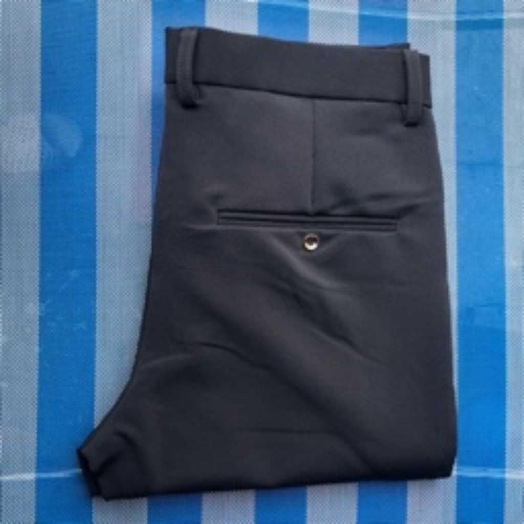 Quần Tây Nam, Quần Âu baggy nam hàn quốc dáng ôm công sở vải co giãn nhẹ chống nhăn, có hình màu đen vải dày đẹp giá rẻ.