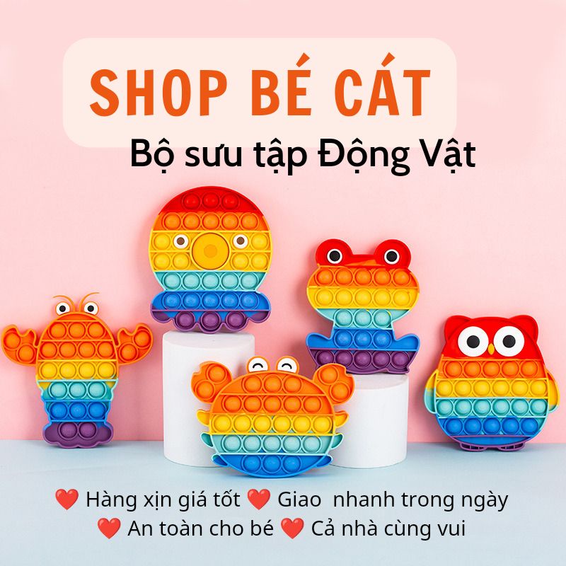 Đồ Chơi Pop It - Bấm Bong Bóng Xả Stress - Đại Dương [Có Giay Kiem Định Chất Lượng FDA & EN71]