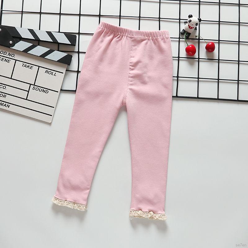 Quần Legging Màu Trơn Cho Bé Gái 6 Tháng - 4 Tuổi