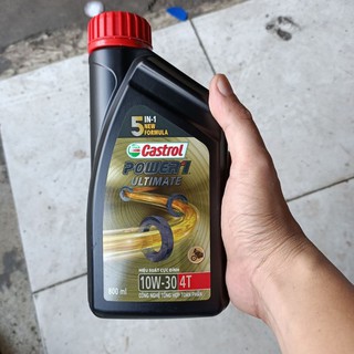 nhớt tổng hợp 100% Castrol Ultimate 10w30 0.8L MA2 SN (dầu toàn phần 800ml, Fully synthetic MOTOBIKE oil, 0.8L, 5 in 1)