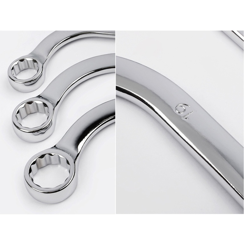 Bộ 5 Cờ Lê Chữ S 12 Điểm Chống Gỉ 45 Chất Lượng Cao# Dụng Cụ Bằng Thép Không Gỉ Chất Lượng Cao