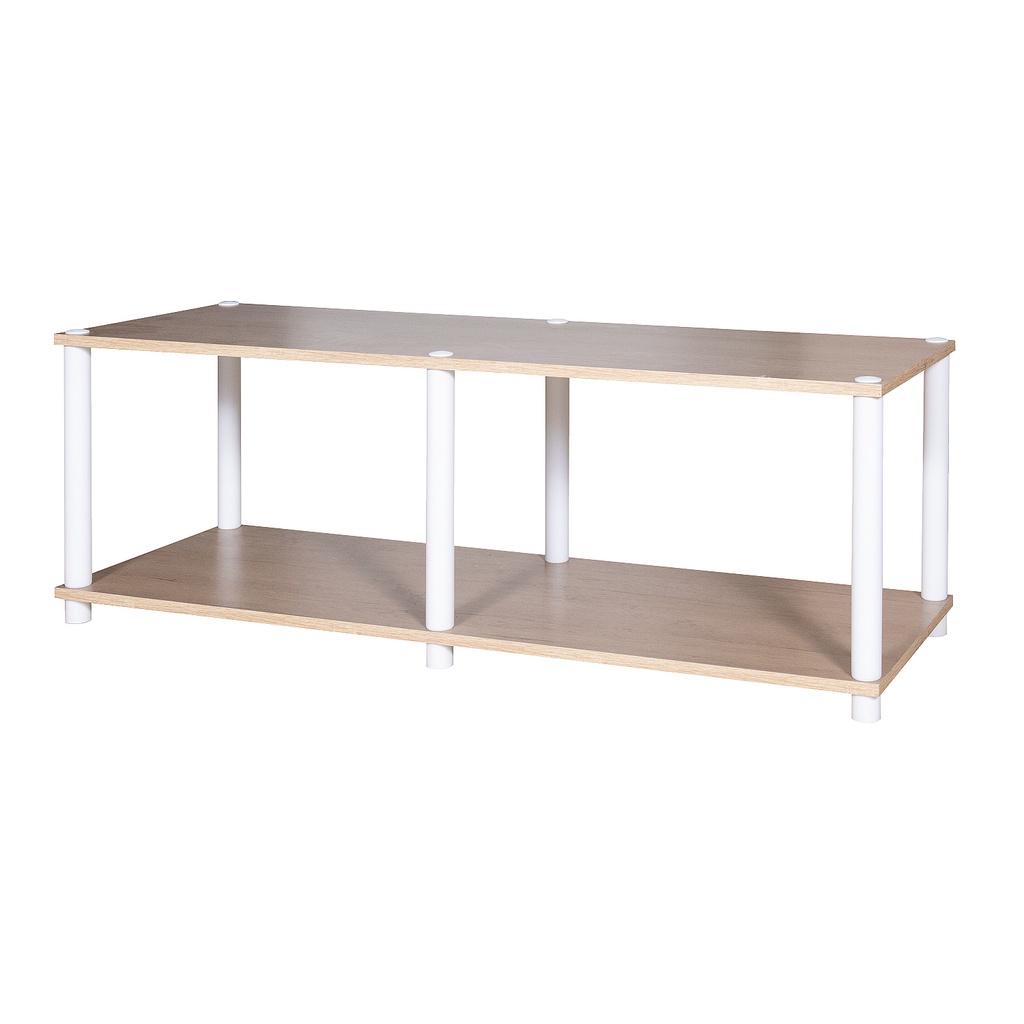 HomeBase ME LIVING kệ MDF đa năng 2 tầng ADA Thái Lan W60XD39XH41cm màu trắng/xám