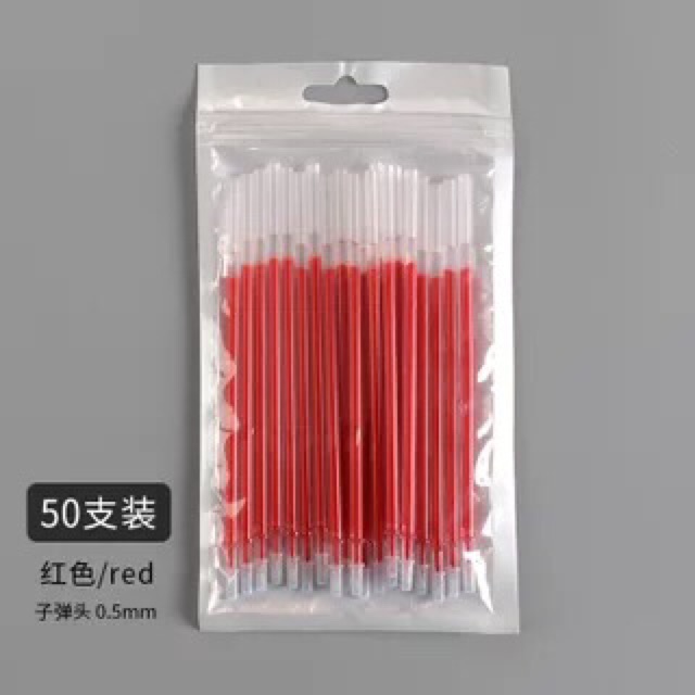 50 ngòi bút 0.5mm 3 màu xanh,đỏ, đen Zanmoo