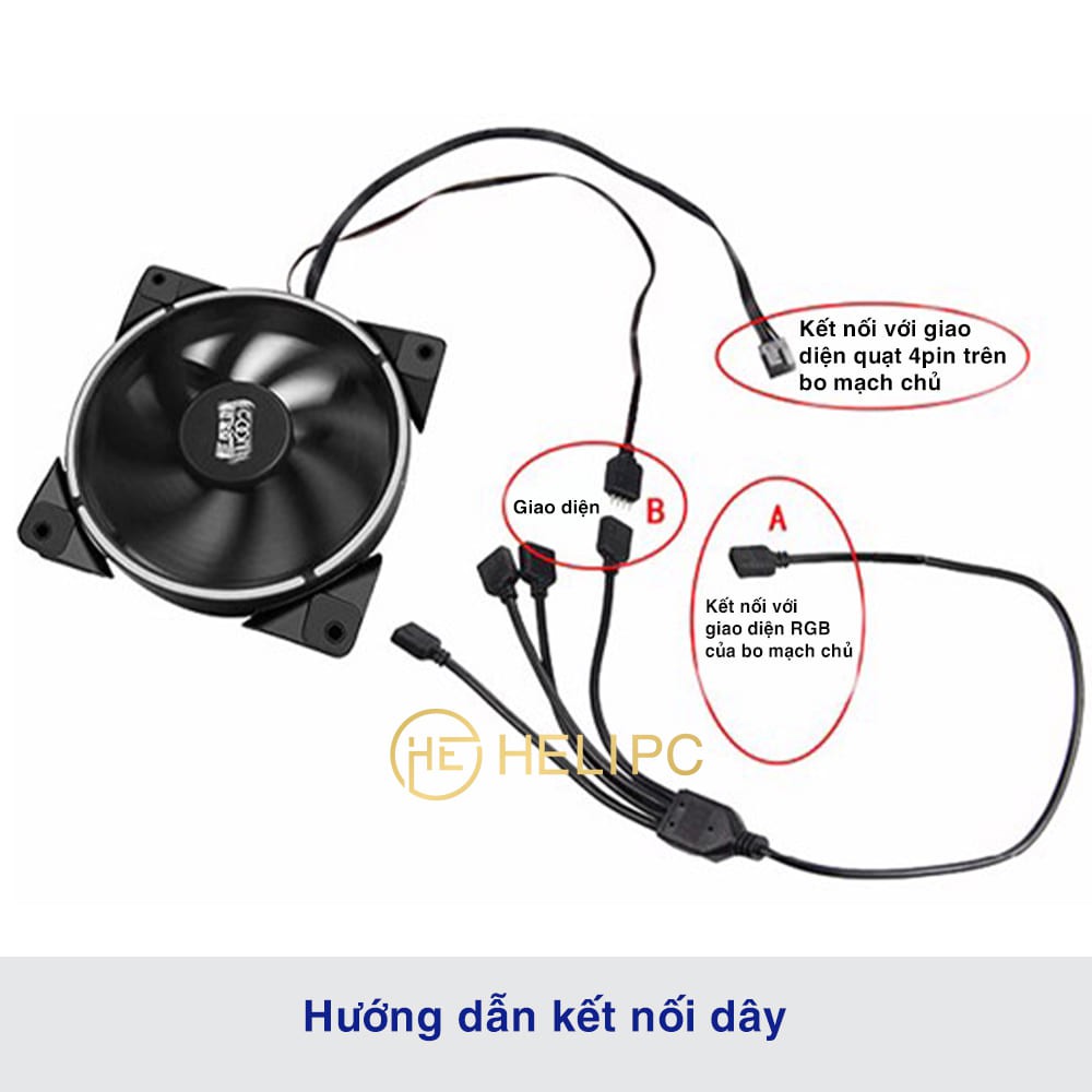 Dây chia RGB 12V 4 PIN loại 1 ra 1/ 3/ 5 kèm jump 2 đầu đực tương ứng với đầu chia