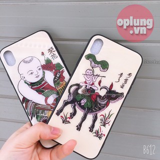 Ốp kính iphone Tranh Đông Hồ ốp lưng đủ mã iphoneSE/6/6S/6Plus/6SPlus/7Plus/8Plus/X/XS/Xsmax/11/11pro/11pro max-k214