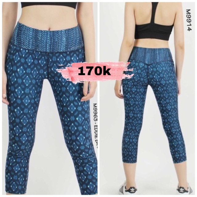 Quần tập hoa văn xanh